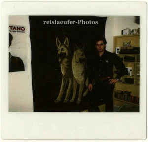 Guy in front of strange tapestry, Original Kodak “Polaroid” Photo from ca. 1980 - Picture 1 of 1
