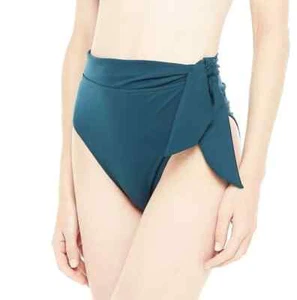 ZIMMERMANN Teal Separates Scarf Side Tie High Bikini Pants Size 8 NWT - Picture 1 of 5