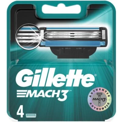 Gillette Mach 3 Cartridge Blades 4's pack