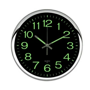 12 Inch Round Wall Clock Silent & Non-Ticking Wall Clock Battery Operated Home - Picture 1 of 8