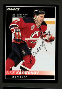 Carte à collectionner hockey Alexei Kasatonov #289 signée auto 1992-1993