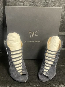 Giuseppe Zanotti For Jennifer Lopez Blue Caged High Heels Sandals 36 - Picture 1 of 20