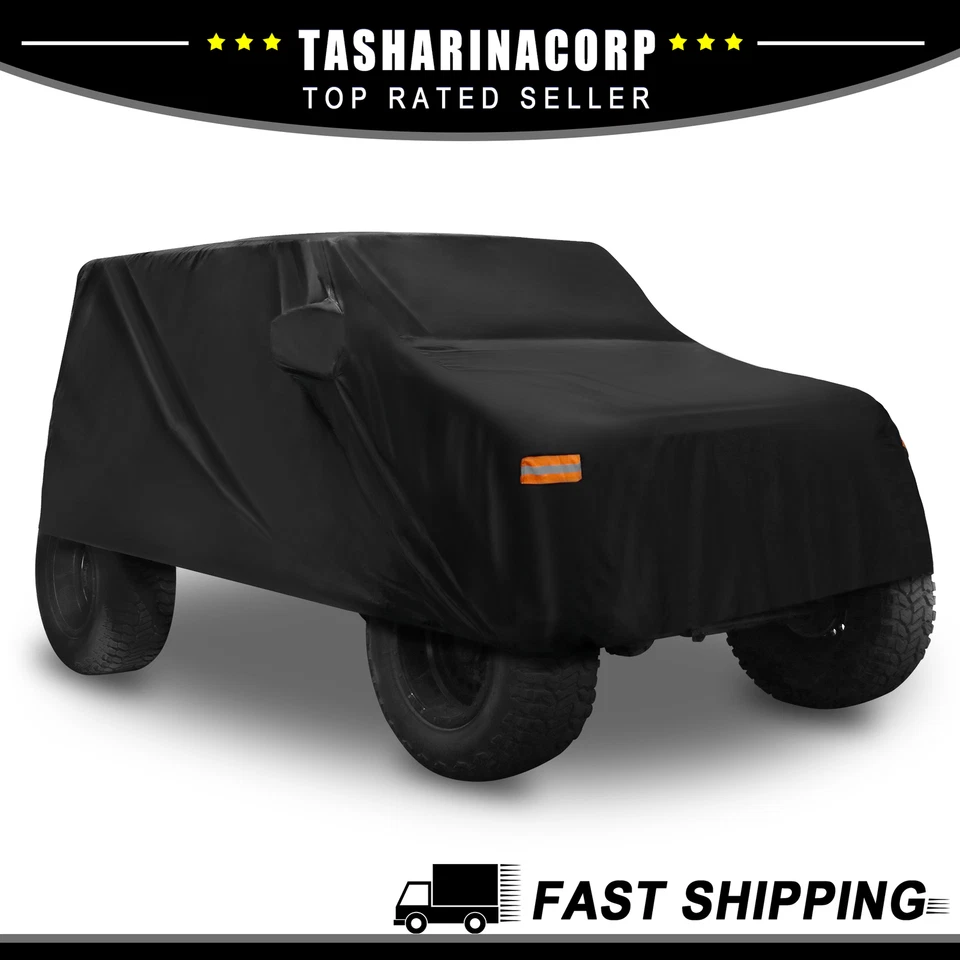 Waterproof Car Cover For Jeep Wrangler 4 Door JK JL 07-21 Sun Dust UV Snow Proof - Image 1 of 4