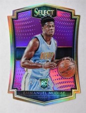 2015-16 Select Premier Prizms Purple Die Cut #153 Emmanuel Mudiay /99 - NM-MT