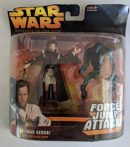 Star Wars Obi-Wan Kenobi Force Jump Attack Revenge of the Sith Deluxe Action Fig Cover