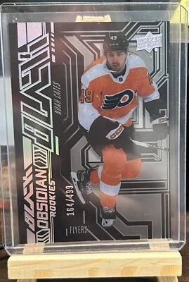 2022-23 Upper Deck SPX Noah Cates Black Obsidian Rookies 164/499 #OR-15 - Image 1 of 2