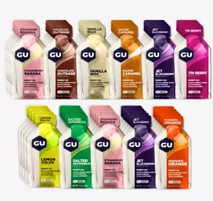 GU Energy Sports Nutrition Energy Gel Hydration Electrolytes Carbs Supplement - Picture 1 of 65