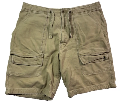 Pantalones cortos cargo vintage Y2K caqui Abercrombie & Fitch algodón militar desgastado L Foto 1 de 4