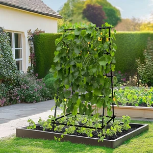 70" Tall Heavy Duty Garden A Frame Trellis Climbing Plants Vine Triangle Trellis - Picture 1 of 15