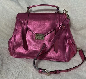 Borsa a tracolla Henri Bendel Cambria borsa a mano rossetto pelle rosa nuova senza etichette - Foto 1 di 15