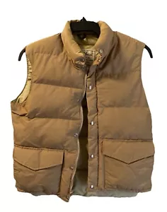 Vintage L.L. Bean Vest Goose Down Men Sz M Beige Puffer Style 21053 B 70s Grunge - Picture 1 of 10