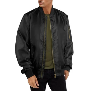 Leichte Herren Sportbekleidung durchgehender Reißverschluss Stehkragen Pilotenjacke Frühling Herbst USA - Bild 1 von 40