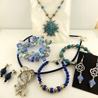 Wholesale lot of Blue jewelry, Celtic, Crystal Cross 7 items