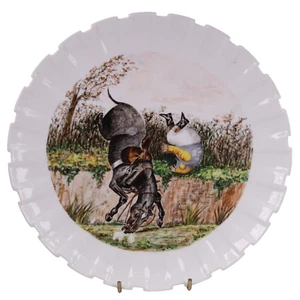 Piatto comico Copeland Horse Racing Mr Briggs dipinto a mano con 22 cm circa 1900 - Foto 1 di 5