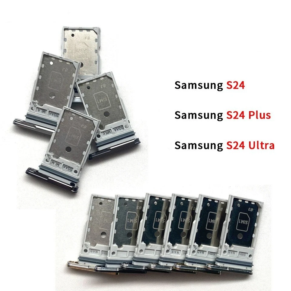 MARKENLOS Samsung Galaxy S24/S24 Plus/Ultra Sim Tray/Schlitten alle Farben Fach Ersatz Neu