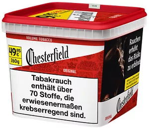 GIGA Eimer Chesterfield Red Volumen Tabak 255 Gramm - Bild 1 von 1