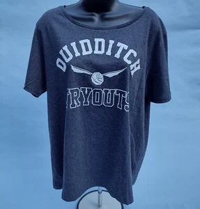 Harry Potter Quiddich Tryouts Gray Graphic T-Shirt Size XL - Picture 1 of 3
