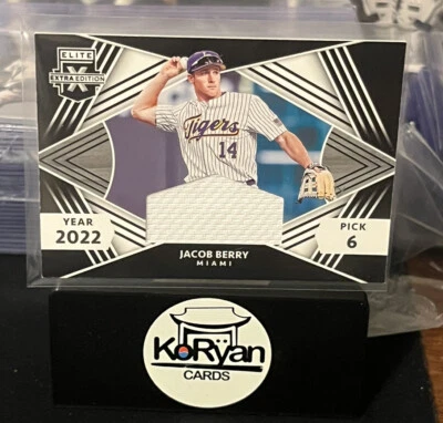 2022 Elite Extra Edition Jacob Berry FIRST ROUND MATERIALS RELIC #FRM-JB Rc - Image 1 of 2