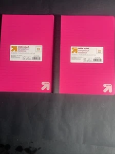 Wide Ruled Pink Flexible Cover CompositionNotebook - up&up™ - Set Of 2 - Picture 1 of 3