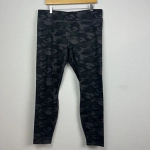 Fabletics Define Mid Rise Leggings Women 2XL XXL Charcoal Camo Powerhold Active - Picture 1 of 13