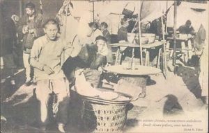 China pequeños vendedores ambulantes chinos callejeros 1900 litografía PC - Imagen 1 de 2