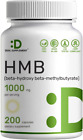 Ultra Strength HMB Supplements 1000mg Per Serving, 200 Capsules | Third Party |