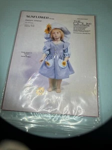 Doll Artworks 24" SUNFLOWER DRESS, HAT & Doll Body Pattern UNCUT Da1037 My Twin - Picture 1 of 4