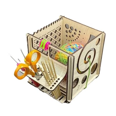 -In-1 Wooden Yarn Bowl - Yarn Bowl Knitting Bowl, Knitting Bag Yarn Storage2121 - Image 1 of 4