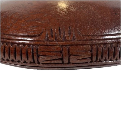 Vintage Wooden Oval Bowl 11” By 7" By 2.5”high. Beautiful Carved Wood Bowl. - Image 1 of 4