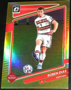 2021-22 Panini Donruss Optic Road WC Ruben Dias GOLD Prizm # 09/10 Portugal 2022 - Picture 1 of 2