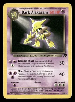 Dark Alakazam - 18/82 - Rare - Team Rocket - Pokemon Card - MP - Image 1 of 2