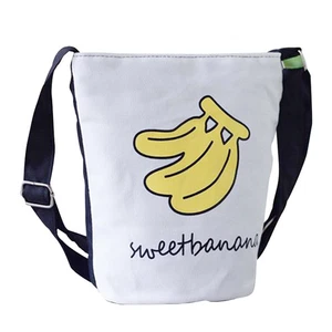Bolso de hombro y bandolera de lona con estampado de plátano animal para niñas escolares 3187 - Imagen 1 de 9