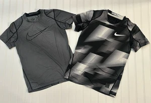 Nike Pro Boys Dri-Fit Fitted Shirts Youth Size Medium Lot (2), Nike Logo GUC - Picture 1 of 16