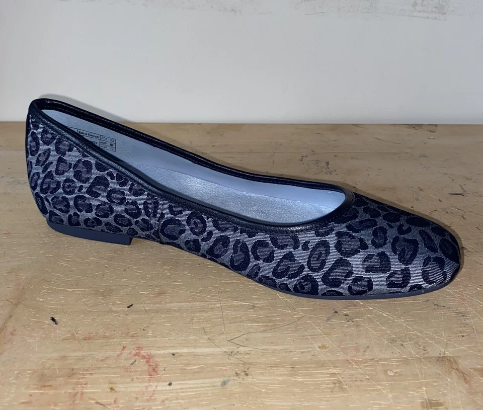 Vionic Women's Orinda Denim Multi Square Toe Slip On Ballet Flat Size 8.5 M New - Image 1 of 4