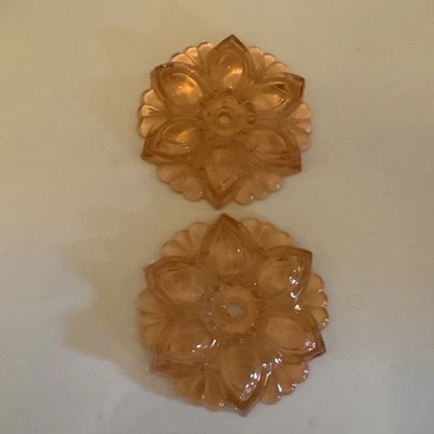 古董维多利亚花卉压玻璃杯 2 克拉  批量 — 第 1/4 张图片