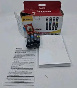 Original Canon 226 Combo 4er Pack Tintenpatronen & 4x6 Fotopapier - Bild 1 von 9