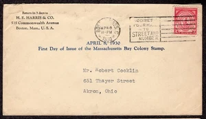 1930 MA Bay Colony 300th (Scott 682) - H. E. Harris  BOSTON MA  FDC TD511 - Picture 1 of 1