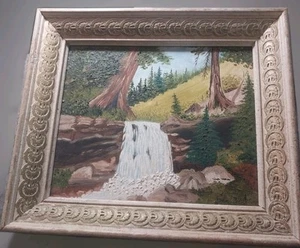 Vintage Original SIGNED THOMAS MOORE FRAMED OIL PAINTING  15" X 13" - Picture 1 of 3