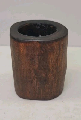 Vintage Handmade Chinese Hua Li Rosewood Brush Pen Holder - Rare - Image 1 of 4