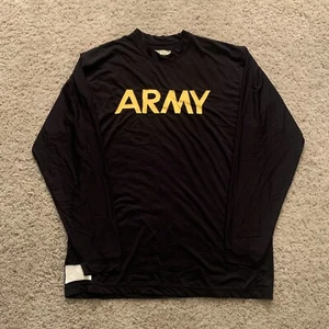Dri-Duke Army Shirt Men's Large Activewear PT Yellow Logo Print T-Shirt USA - Picture 1 of 8