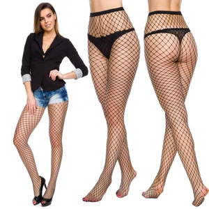 Collant donna nero a rete collant calze delicate maglia modello rete SE850 - Foto 1 di 9