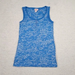 Mossimo Tank Top Womens XS Blue Scoop Neck Henley - Picture 1 of 10