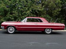 1964 Chevrolet Impala SS Sport Coupé rouge | AFFICHE 24 x 36 pouces | voiture de sport