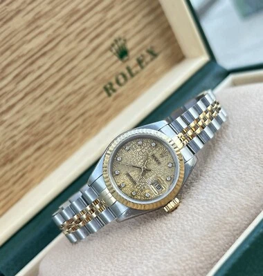 Rolex Datejust de acero y oro para damas 26 mm esfera de diamante de fábrica Champagne Jubilee Foto 1 de 4