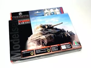 ITALERI 74002 Military Model 1/72 M4 Sherman Tank & Paints, Cement, Brush T4002 - Picture 1 of 2