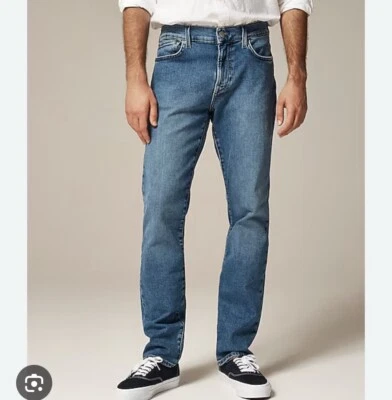 J.CREW 484 Jean Men 30 x 30 Slim Fit NEW Three-Year Wash Denim 100% Cotton BE613 - Image 1 of 4