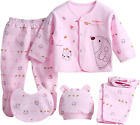5PCS Fommy Newborn Baby Boy Girl Cotton Clothing Set Soft  Outfit Set 0-3 Months