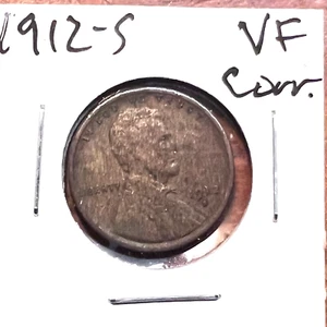 1912-S LINCOLN WHEAT CENT ~ Early S mint Date with full Wheat Heads - Picture 1 of 2