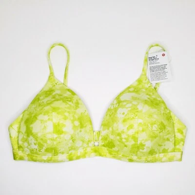 Lululemon Глубоководный Плавательный Топ Чашки C и D Пятнистый Цветок Желтый Разноцветный Зеленый  - Изображение 1 из 4