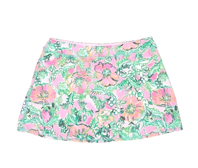LILLY PULITZER GIRLS SIZE X-LARGE (12-14) MINI AILA SKORT *PERFECT POPPY* - Image 1 of 3